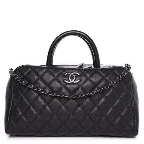 chanel black caviar bowling bag|CHANEL Pre.